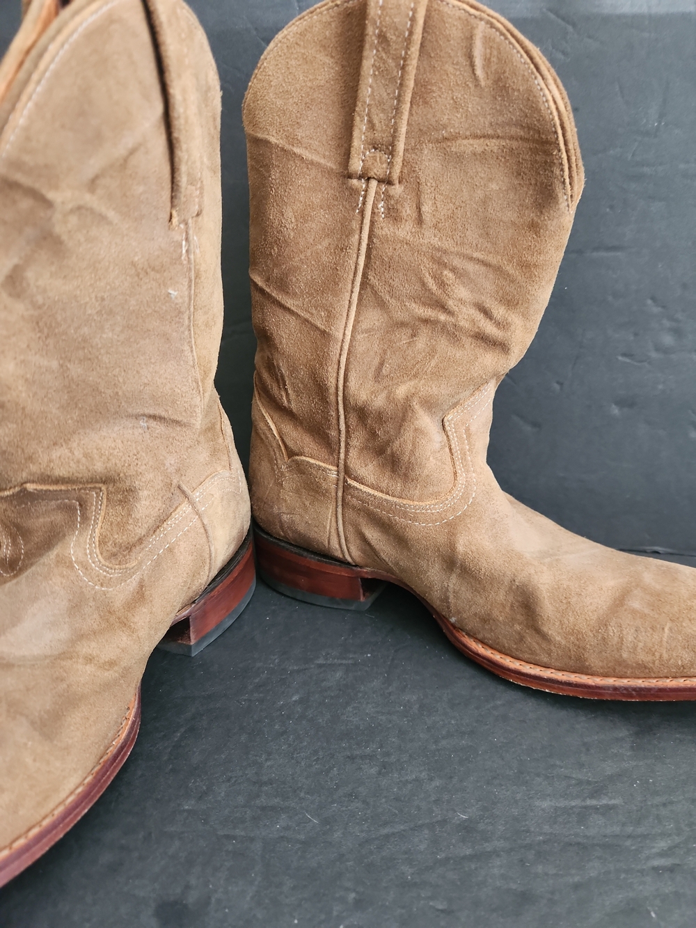 Moonshine Spirit Pancho Roughout Brown Suede Leather Western Boot Size Mens 9D - Picture 4 of 8
